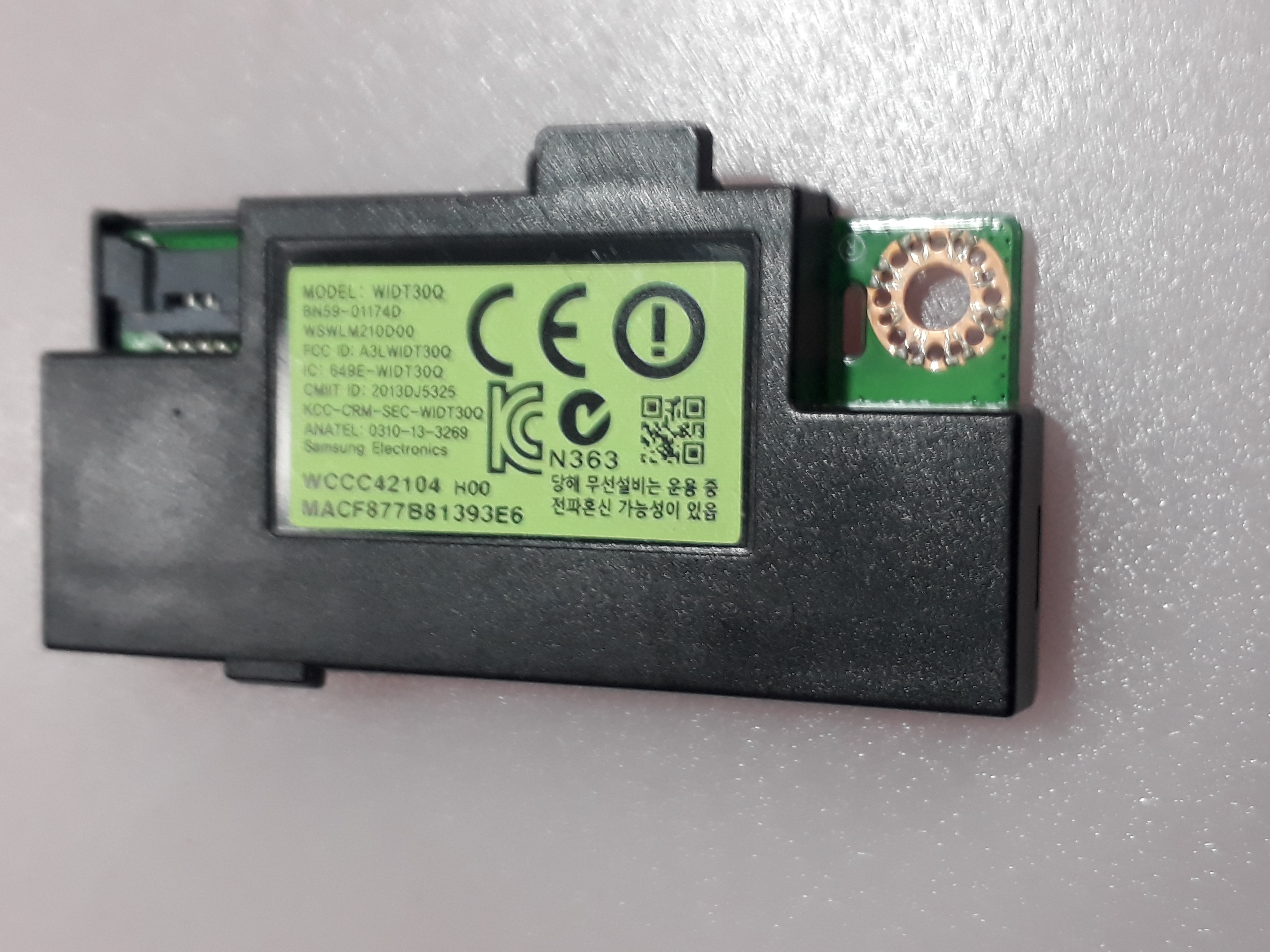 Samsung LED TV WI-FI  WIDT30Q BN59-01174D