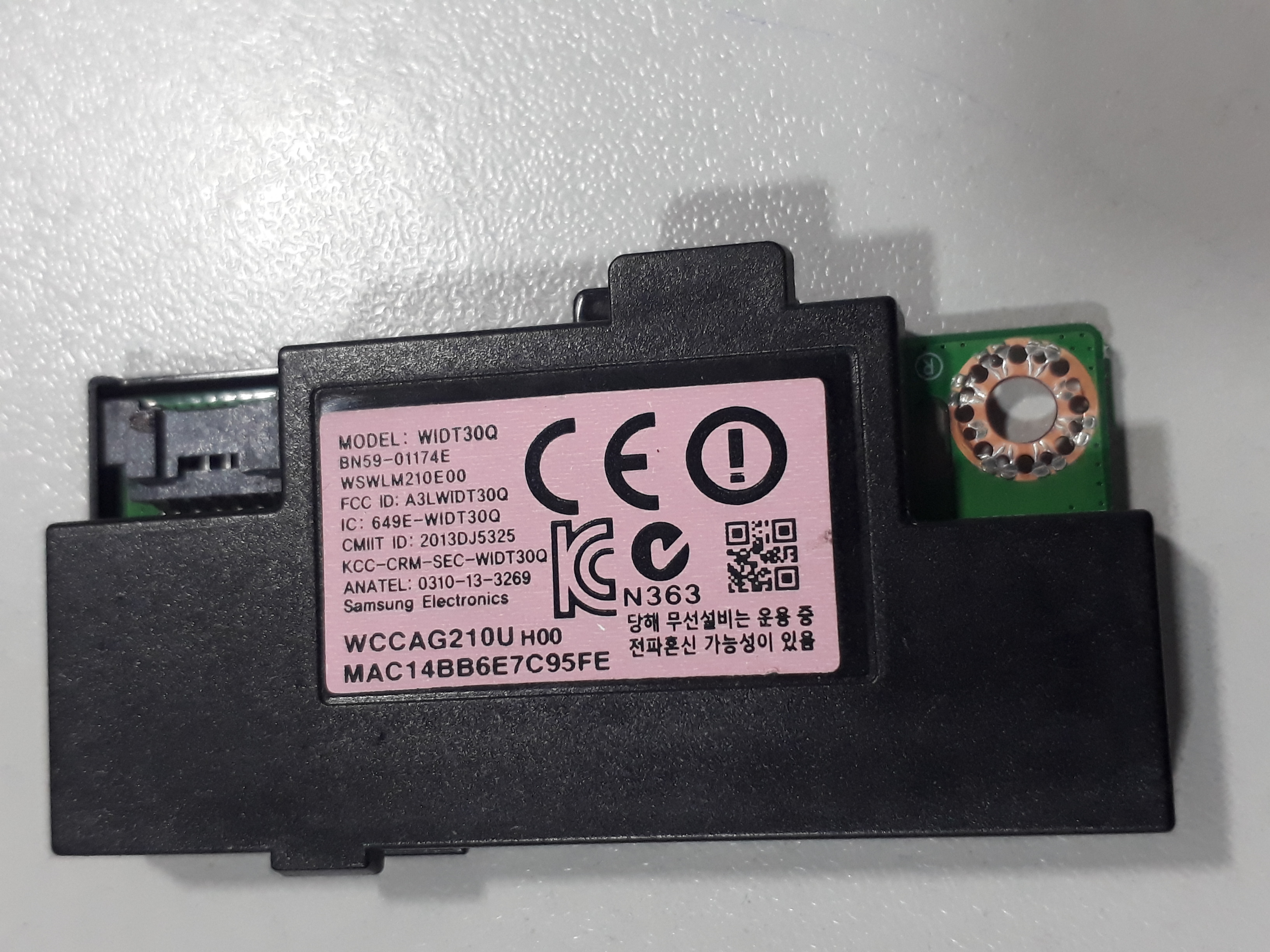 Samsung LED TV WI FI WIDT30Q BN59-01174E